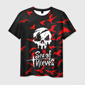 Мужская футболка 3D с принтом SEA OF THIEVES в Санкт-Петербурге, 100% полиэфир | прямой крой, круглый вырез горловины, длина до линии бедер | game. | sea of thieve | sea of thieves | игра про пират | корабли | пираты | сиа оф зивс