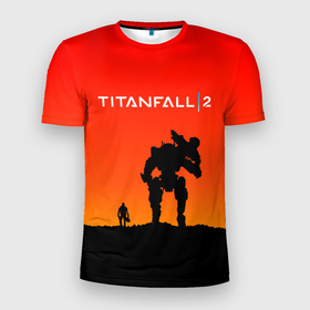 Мужская футболка 3D Slim с принтом TITANFALL 2 , 100% полиэстер с улучшенными характеристиками | приталенный силуэт, круглая горловина, широкие плечи, сужается к линии бедра | apex legends | game | titanfall | titanfall 2 | апекс легендс. | стрелялки | титанфалл