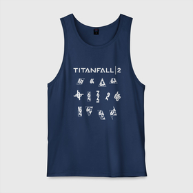 Мужская майка хлопок с принтом TITANFALL 2 , 100% хлопок |  | apex legends | game | titanfall | titanfall 2 | апекс легендс. | стрелялки | титанфалл