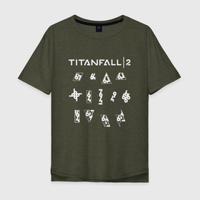 Мужская футболка хлопок Oversize с принтом TITANFALL 2 , 100% хлопок | свободный крой, круглый ворот, “спинка” длиннее передней части | apex legends | game | titanfall | titanfall 2 | апекс легендс. | стрелялки | титанфалл