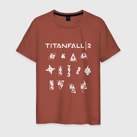 Мужская футболка хлопок с принтом TITANFALL 2 в Кировске, 100% хлопок | прямой крой, круглый вырез горловины, длина до линии бедер, слегка спущенное плечо. | apex legends | game | titanfall | titanfall 2 | апекс легендс. | стрелялки | титанфалл