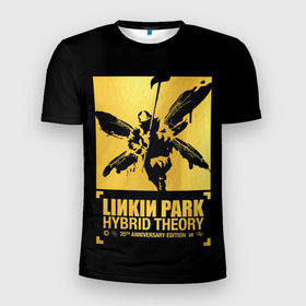 Мужская футболка 3D спортивная с принтом Hybrid Theory 20th Anniversary , 100% полиэстер с улучшенными характеристиками | приталенный силуэт, круглая горловина, широкие плечи, сужается к линии бедра | chester bennington | hybrid theory | linkin park | rock | беннингтон | линкин парк | рок | честер