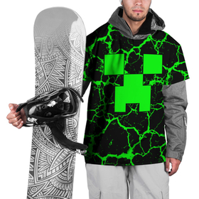 Накидка на куртку 3D с принтом MINECRAFT в Тюмени, 100% полиэстер |  | creeper | game | minecraft | блоки | игра | квадраты | компьютерная | крипер | криппер | майнкрафт | огонь