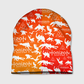 Шапка 3D с принтом HORIZON ZERO DAWN , 100% полиэстер | универсальный размер, печать по всей поверхности изделия | game | horizon zero 2 | horizon zero dawn | древний арсенал | игра. | хоризон | хоризон 2 | хоризон зеро давн