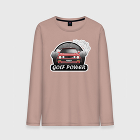 Мужской лонгслив хлопок с принтом Golf power в Петрозаводске, 100% хлопок |  | car | drift | golf | race | автомобиль | гольф | гонки | дрифт | машина