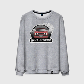 Мужской свитшот хлопок с принтом Golf power в Новосибирске, 100% хлопок |  | car | drift | golf | race | автомобиль | гольф | гонки | дрифт | машина