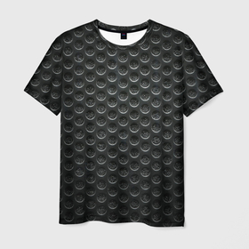 Мужская футболка 3D с принтом МЕТАЛЛИЧЕСКАЯ СЕТКА в Тюмени, 100% полиэфир | прямой крой, круглый вырез горловины, длина до линии бедер | Тематика изображения на принте: iron | броня | железо | кольчуга | металл | сетка | текстуры