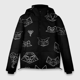 Мужская зимняя куртка 3D с принтом Фигуры животных в Белгороде, верх — 100% полиэстер; подкладка — 100% полиэстер; утеплитель — 100% полиэстер | длина ниже бедра, свободный силуэт Оверсайз. Есть воротник-стойка, отстегивающийся капюшон и ветрозащитная планка. 

Боковые карманы с листочкой на кнопках и внутренний карман на молнии. | Тематика изображения на принте: балалайка | берлога | винни пух | волк | животное | зверь | клыки | коготь | косолапость | лапа | лес | лиса | малина | маша | машенька | медведица | мех | панда | птица | север | скандинавские | слон | сова