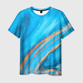 Мужская футболка 3D с принтом Краски , 100% полиэфир | прямой крой, круглый вырез горловины, длина до линии бедер | абстракция | блестки | краска | фон