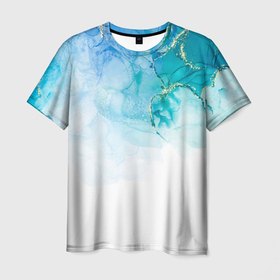 Мужская футболка 3D с принтом Краски в Курске, 100% полиэфир | прямой крой, круглый вырез горловины, длина до линии бедер | абстракция | блестки | краска | фон