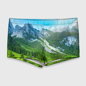 Мужские купальные плавки 3D с принтом Альпийские горы в Курске, Полиэстер 85%, Спандекс 15% |  | альпийские горы | альпы | гора | горы | озеро