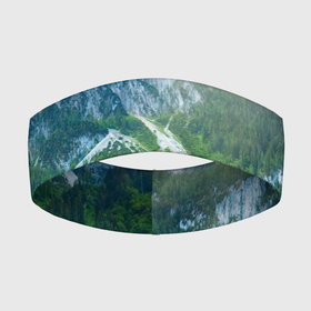 Повязка на голову 3D с принтом Альпийские горы в Кировске,  |  | Тематика изображения на принте: альпийские горы | альпы | гора | горы | озеро