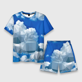 Мужской костюм с шортами 3D с принтом Полигональные Облака в Курске,  |  | abstract | nature | polygonal | абстракция | геометрические фигуры | геометрия | небо | облака | полигональные облака | полигональный | полигоны | природа