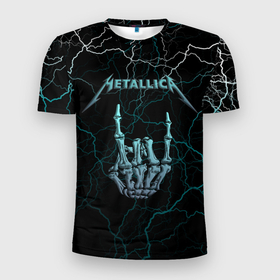 Мужская футболка 3D Slim с принтом Metallica в Белгороде, 100% полиэстер с улучшенными характеристиками | приталенный силуэт, круглая горловина, широкие плечи, сужается к линии бедра | heavy metal | metalica | metallica | metallica лого | metallika | rock | лого металлики | логотип metallica | логотип металлики | метал | металика | металл | металлика | рок | тяжелый метал | хеви метал | хэви метал | хэви металл