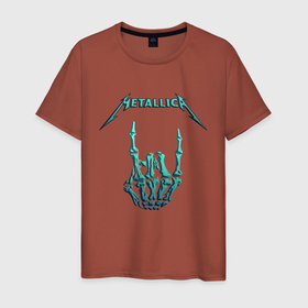 Мужская футболка хлопок с принтом Metallica в Новосибирске, 100% хлопок | прямой крой, круглый вырез горловины, длина до линии бедер, слегка спущенное плечо. | heavy metal | metalica | metallica | metallica лого | metallika | rock | лого металлики | логотип metallica | логотип металлики | метал | металика | металл | металлика | рок | тяжелый метал | хеви метал | хэви метал | хэви металл