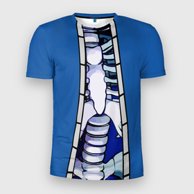Мужская футболка 3D спортивная с принтом КУРТКА САНСА (SANS) в Новосибирске, 100% полиэстер с улучшенными характеристиками | приталенный силуэт, круглая горловина, широкие плечи, сужается к линии бедра | sans | undertale | андертале | андертейл | игра | куртка sans | куртка санса | подземная история | подземная сказка | санс | ундертале