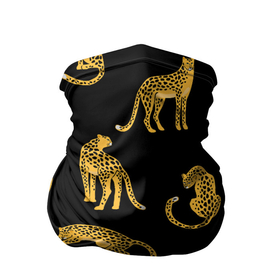 Бандана-труба 3D с принтом Леопарды в Екатеринбурге, 100% полиэстер, ткань с особыми свойствами — Activecool | плотность 150‒180 г/м2; хорошо тянется, но сохраняет форму | leopard | дикие звери | животные | звери | коты | кошки | леопарды | хищники | черный
