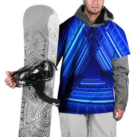Накидка на куртку 3D с принтом Неоновый тоннель в Тюмени, 100% полиэстер |  | Тематика изображения на принте: неон | неоновый тоннель | тоннель | треугольник | треугольный коридор | фантастический тоннель