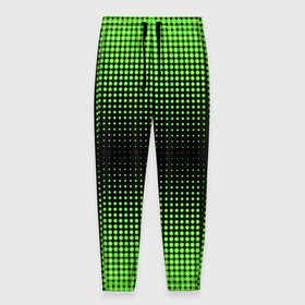 Мужские брюки 3D с принтом Симметрия , 100% полиэстер | манжеты по низу, эластичный пояс регулируется шнурком, по бокам два кармана без застежек, внутренняя часть кармана из мелкой сетки | зеленые круги | зеленый круг | паттерн точек | симметричность | симметрия | точки