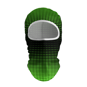 Балаклава 3D с принтом Симметрия в Петрозаводске, 100% полиэстер, ткань с особыми свойствами — Activecool | плотность 150–180 г/м2; хорошо тянется, но при этом сохраняет форму. Закрывает шею, вокруг отверстия для глаз кайма. Единый размер | зеленые круги | зеленый круг | паттерн точек | симметричность | симметрия | точки