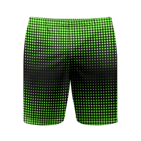 Мужские шорты спортивные с принтом Симметрия в Тюмени,  |  | зеленые круги | зеленый круг | паттерн точек | симметричность | симметрия | точки