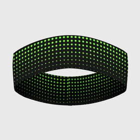 Повязка на голову 3D с принтом Симметрия в Санкт-Петербурге,  |  | зеленые круги | зеленый круг | паттерн точек | симметричность | симметрия | точки