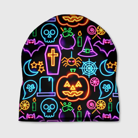 Шапка 3D с принтом Halloween в Курске, 100% полиэстер | универсальный размер, печать по всей поверхности изделия | 31 октября | halloween | halowen | ведьма | день всех святых | джек | костюм | кровь | лого | монстр | надпись | праздник | приведение | призрак | светильник | символ | страшная | тыква | ужасы | хеллоуин | хеллуин