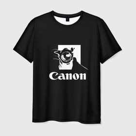 Мужская футболка 3D с принтом Canon , 100% полиэфир | прямой крой, круглый вырез горловины, длина до линии бедер | canon | кэнон | линза | снимок | фото | фотоаппарат | фотограф | фотографер | фотография | фоточки