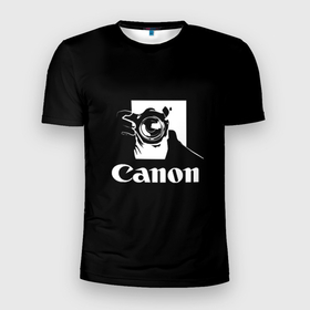 Мужская футболка 3D спортивная с принтом Canon , 100% полиэстер с улучшенными характеристиками | приталенный силуэт, круглая горловина, широкие плечи, сужается к линии бедра | canon | кэнон | линза | снимок | фото | фотоаппарат | фотограф | фотографер | фотография | фоточки