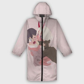 Дождевик унисекс 3D с принтом ZERO TWO AND HIRO CUTE в городе Новоалтайск,  |  | anime | children | kiss | waifu | zero two | аниме | аска | вайфу | герой | дети | евангелион | зеро ту | любимый во франксе | манга | отаку | поцелуй | хиро