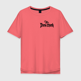 Мужская футболка хлопок Oversize с принтом The Dark Mark в Тюмени, 100% хлопок | свободный крой, круглый ворот, “спинка” длиннее передней части | harry potter | slytherin | vdzabma | гарри поттер | слизерин