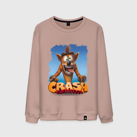 Мужской свитшот хлопок с принтом Crash Bandicoot Red Logo | Крэш Бандикут (Z) , 100% хлопок |  | aku aku | bandicoot | cortex | crash | crash bandicoot | dr. neo cortex | naughty dog | tornado spin | бандикут | кортекс | крэш | тавна