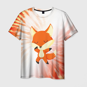 Мужская футболка 3D с принтом ЛИСИЧКА / FOXY в Новосибирске, 100% полиэфир | прямой крой, круглый вырез горловины, длина до линии бедер | animals | fox | foxes | foxy | ginger | животные | лис | лиса | лисенок | лисий | лисица | лисицы | лисичка | лисички | лисы | лисята | оранжевый