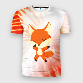 Мужская футболка 3D спортивная с принтом ЛИСИЧКА / FOXY в Новосибирске, 100% полиэстер с улучшенными характеристиками | приталенный силуэт, круглая горловина, широкие плечи, сужается к линии бедра | animals | fox | foxes | foxy | ginger | животные | лис | лиса | лисенок | лисий | лисица | лисицы | лисичка | лисички | лисы | лисята | оранжевый
