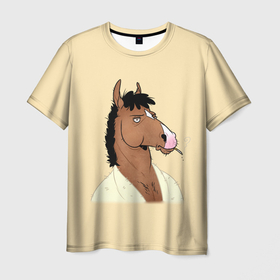 Мужская футболка 3D с принтом Конь БоДжек в Белгороде, 100% полиэфир | прямой крой, круглый вырез горловины, длина до линии бедер | bojack horseman | бо | бо джек | говорящий конь | джек | диана | кентавр | кони | конь | конь бо джек | мистер подхвост | мульт | мультфильм | тодд