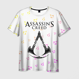 Мужская футболка 3D с принтом ASSASSIN’S CREED VALHALLA в Тюмени, 100% полиэфир | прямой крой, круглый вырез горловины, длина до линии бедер | creed | game | games | logo | valhalla | ассасин | ассасинс | ассассин | ассассинс | вальгалла | игра | игры | крид | лого | логотип | логотипы | символ | символы