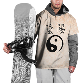 Накидка на куртку 3D с принтом Инь и Янь , 100% полиэстер |  | баланс | иероглиф | инь и янь | китай | противоположности | спокойствие | философия | япония
