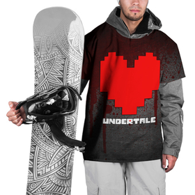Накидка на куртку 3D с принтом UNDERTALE в Санкт-Петербурге, 100% полиэстер |  | sans | undertale | андертале | андертейл | игра | кровь | подземная история | подземная сказка | санс | сердце | ундертале