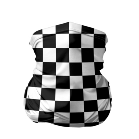 Бандана-труба 3D с принтом Шахматка в Курске, 100% полиэстер, ткань с особыми свойствами — Activecool | плотность 150‒180 г/м2; хорошо тянется, но сохраняет форму | Тематика изображения на принте: абстракция | в клетку | игра | клетка | клеточка | тренд | черно белая | черно белая клетка | шахматка | шахматная клетка | шахматы