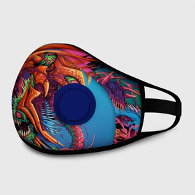 Маска из неопрена с принтом Hyper Beast | Скоростной зверь в Кировске, неопрен 100% | Форма огибающая нос. Резинки для ушей с дополнительной резинкой на затылке. Клапан для выдоха для активного дыхания при занятиях спортом. Эластичный материал маски и окантовки для лучшего растяжения и прилегания маски.  | counter strike | cs | cs go | cs go hyperbeast | csgo | game | howl | hyper beast | hyper beast 2020 | hyperbeast | вой | гипер бист | гипер бист 2020 | го | дракон | игра cs go | контр страйк | контра | кс | оружие кс го | скин