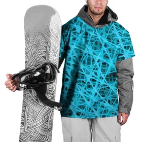 Накидка на куртку 3D с принтом GARD$ER в Санкт-Петербурге, 100% полиэстер |  | Тематика изображения на принте: abstraction | acidic | blue | lines | mesh | shapes | surface | texture | абстракция | кислотный | линии | поверхность | сетка | текстура | формы