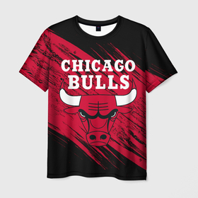 Мужская футболка 3D с принтом Чикаго Буллз в Кировске, 100% полиэфир | прямой крой, круглый вырез горловины, длина до линии бедер | Тематика изображения на принте: bulls | chicago | chicago bulls | nba | баскетбол | буллз | нба | чикаго | чикаго буллз