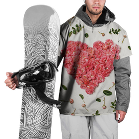 Накидка на куртку 3D с принтом Сердце из роз в Петрозаводске, 100% полиэстер |  | Тематика изображения на принте: бутон роз | лепестки роз | роза | розы | сердце | сердце из роз | цветы