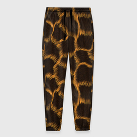 Мужские брюки 3D с принтом Леопард в Екатеринбурге, 100% полиэстер | манжеты по низу, эластичный пояс регулируется шнурком, по бокам два кармана без застежек, внутренняя часть кармана из мелкой сетки | Тематика изображения на принте: леопард | леопардовые пятна | пятна леопарда