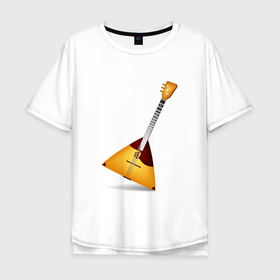 Мужская футболка хлопок Oversize с принтом Балалайка в Кировске, 100% хлопок | свободный крой, круглый ворот, “спинка” длиннее передней части | балалайка | балалайки | инструмент | инструменты | музыка | музыкальные | музыкальный