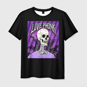 Мужская футболка 3D с принтом Love Phonk в Кировске, 100% полиэфир | прямой крой, круглый вырез горловины, длина до линии бедер | phonk memphis phonk | phonk rap | trap | рэп | трэп | фонк | фонк рэп | хип хоп