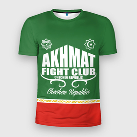 Мужская футболка 3D спортивная с принтом FIGHT CLUB AKHMAT в Екатеринбурге, 100% полиэстер с улучшенными характеристиками | приталенный силуэт, круглая горловина, широкие плечи, сужается к линии бедра | Тематика изображения на принте: aca | acb | akhmat | club | fight | mma | wfca | ахмат | грозный | чечня