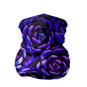Бандана-труба 3D с принтом Lovely Roses в Екатеринбурге, 100% полиэстер, ткань с особыми свойствами — Activecool | плотность 150‒180 г/м2; хорошо тянется, но сохраняет форму | flowers | large | lovely roses | plants | purple | roses | succulent | texture | крупный | прекрасные розы | растения | розы | суккулент | текстура | фиолетовый | цветы