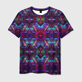 Мужская футболка 3D с принтом Неоновые головы в Кировске, 100% полиэфир | прямой крой, круглый вырез горловины, длина до линии бедер | 3d | абстракция | брызги | геометрия | градиент | красивое | краски | много цветов | неон | переливание | прикольное | смешанные цвета | флюиды