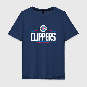 Мужская футболка хлопок Oversize с принтом Los Angeles Clippers в Санкт-Петербурге, 100% хлопок | свободный крой, круглый ворот, “спинка” длиннее передней части | Тематика изображения на принте: angeles | clippers | los | nba | анджелес | баскетбол | клипперс | лос | нба